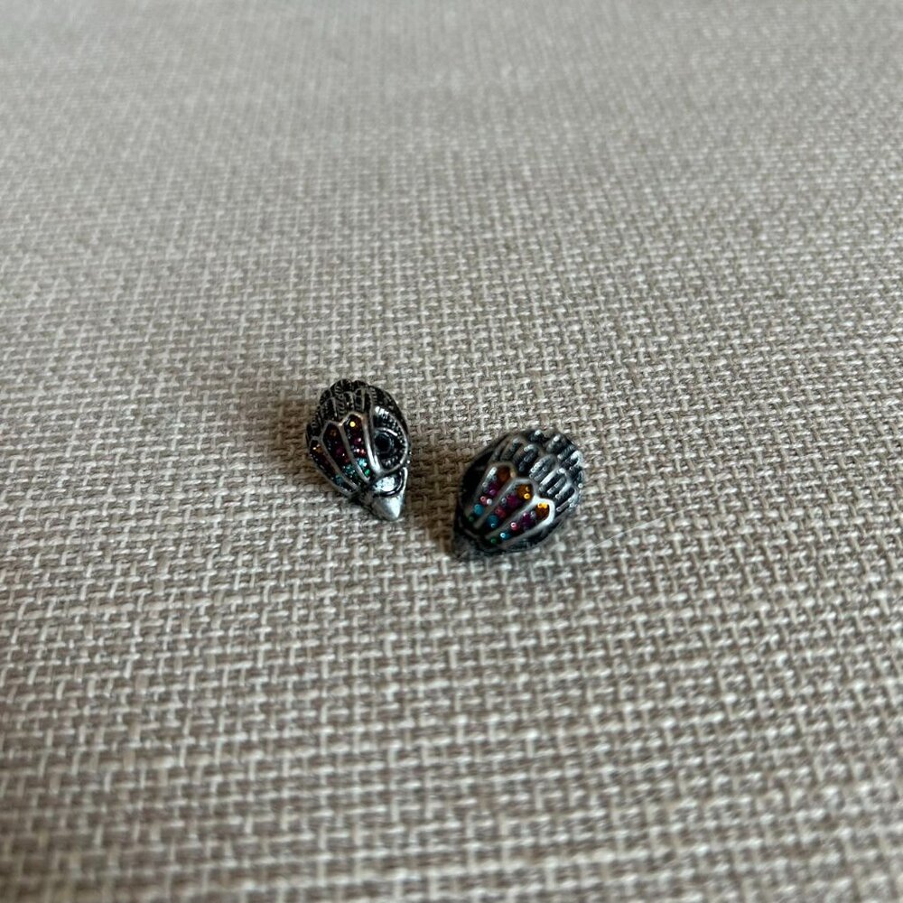 Kurt Geiger London Signature Eagle Rhinestone Stud Earrings Silver Tone - Picture 3 of 4